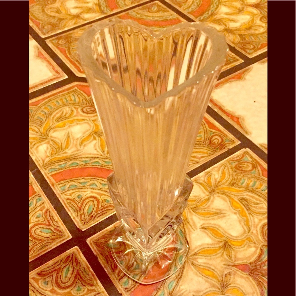 ❤️Heart & circular heavy glass vases - Picture 2 of 8